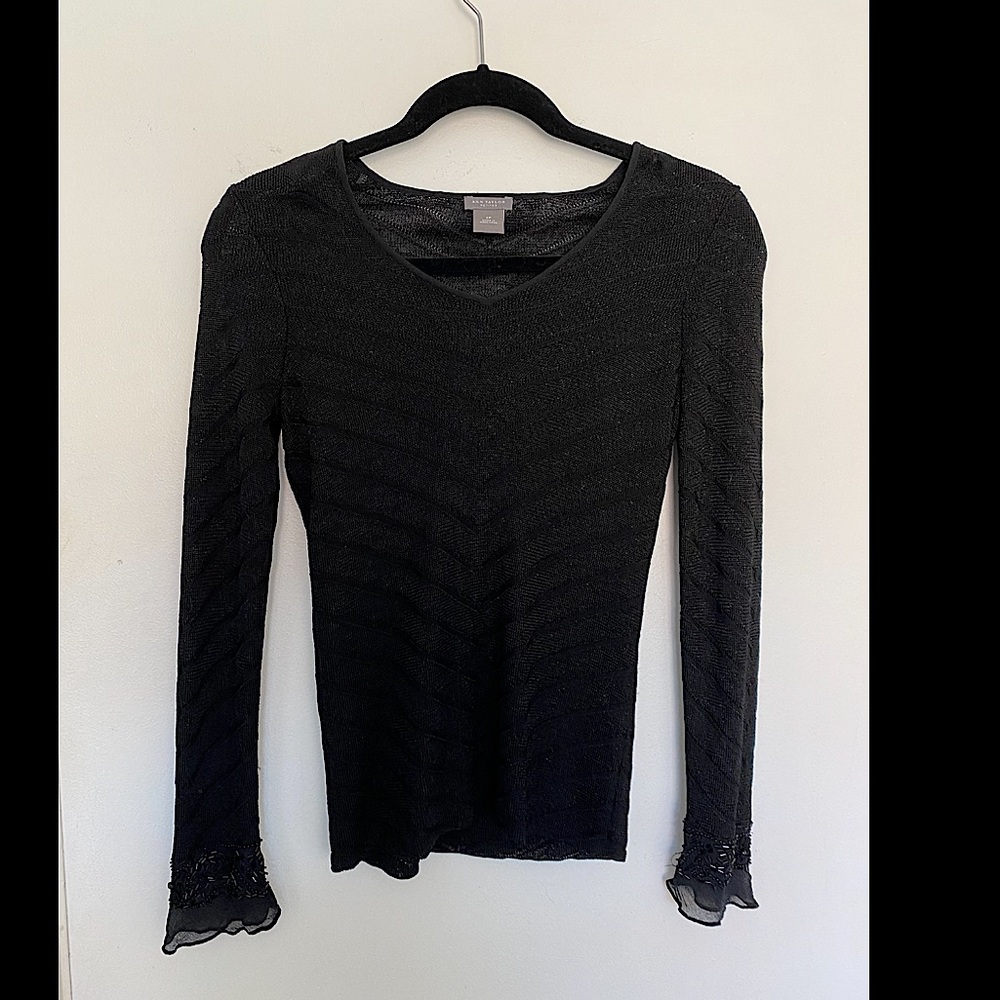 Black long sleeve Ann Taylor shirt